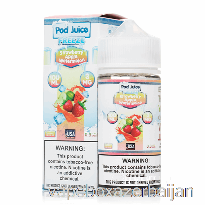 Vape Baku FREEZE Strawberry Apple Watermelon - Pod Juice - 100mL 0mg